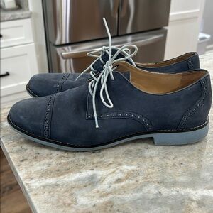 Cole Haan women’s shoes loafers blue wing tip pattern size 10.5